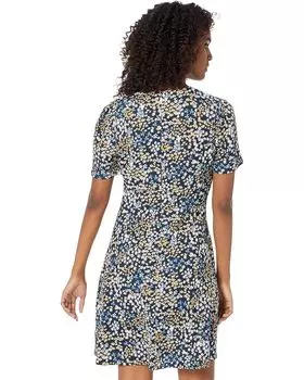 Платье Michael Kors V-Neck Floral Dress, цвет Chambray
