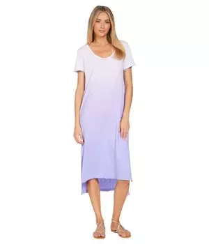 Платье Michael Lauren, Bertram Ombre High-Low Tee Dress with Slits