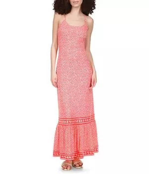 Платье MICHAEL Michael Kors, Border Tank Ruffle Maxi Dress