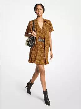 Платье Michael Michael Kors Georgette, леопардовый
