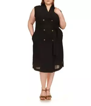 Платье MICHAEL Michael Kors, Plus Size Drapey Crepe Trench Dress