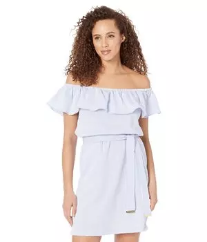 Платье MICHAEL Michael Kors, Ruffle Neck Midi Dress