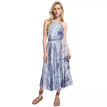 Платье Michael Michael Kors Tie-Dye Georgette, темно-синий