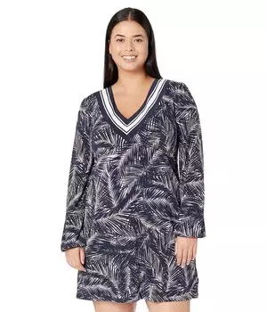 Платье MICHAEL Michael Kors, V-Neck Palm Border Dress