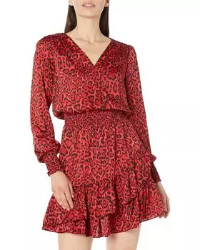 Платье MICHAEL Michael Kors Wildcat Smock, цвет Crimson