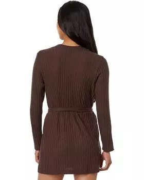 Платье Michael Stars Celeste Long Sleeve Cardigan Dress, цвет Java