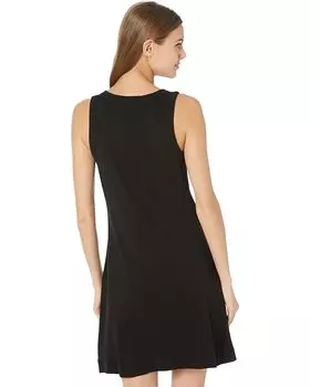 Платье Michael Stars Eliza 1X1 Cotton Wide Binding Tank Dress, черный