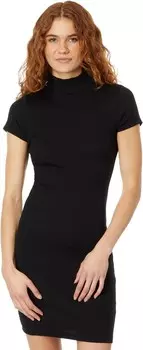 Платье Michael Stars Viv Cap Sleeve Mock Neck Dress, черный