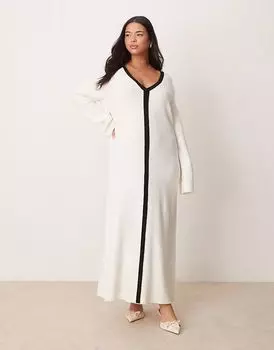 Платье мидакси Pretty Lavish Curve с контрастными швами