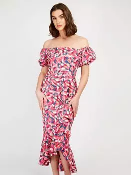 Платье мидакси с абстрактным вырезом Little Mistress, Многоцветный