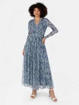 Платье мидакси с цветочным запахом Anaya With Love, цвет Blue Floral Print