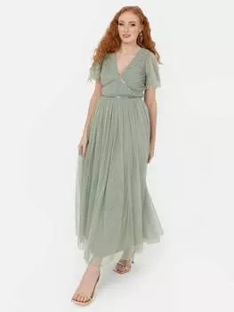 Платье мидакси с ленточной деталью Anaya With Love, цвет Frosty Green