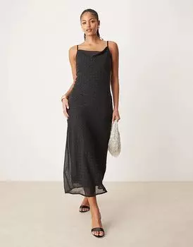 Платье midaxi с заклепками черного цвета JDY