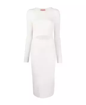 Платье миди 195 Snow m pelagos Diesel, белый