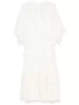 Платье миди Acacia ZIMMERMANN, белый