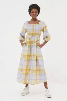 Платье миди Adele Fatface Fat Face, желтый