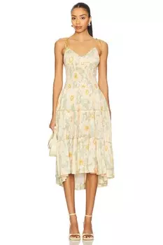 Платье миди Adriel Free People, ivory combo