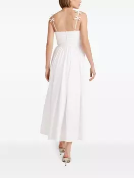 Платье миди Agnes с бантом Cinq A Sept, белый