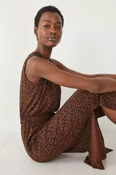 Платье миди Aida из джерси Hush, коричневый