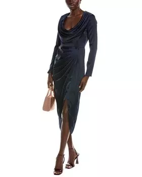 Платье миди AIIFOS Corinne, синий