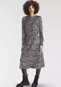 Платье миди AJC с внутренней резинкой по шву талии, красный