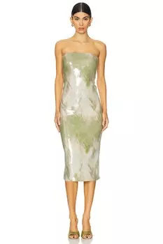 Платье миди Alandra Camila Coelho, green & beige