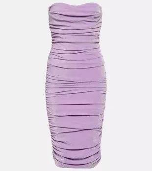 Платье миди Alex со сборками BANANHOT, фиолетовый