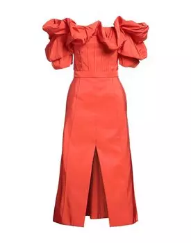 Платье-миди Alexander Mcqueen, оранжевый