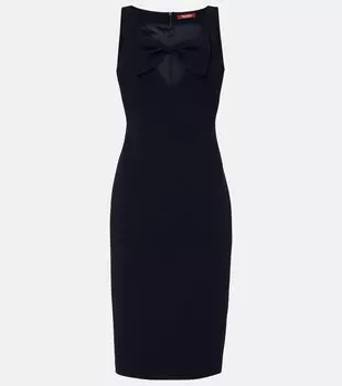 Платье миди Alfiere из ткани кейди Max Mara, Blu