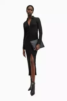Платье миди Allsaints Connie All Saints, черный
