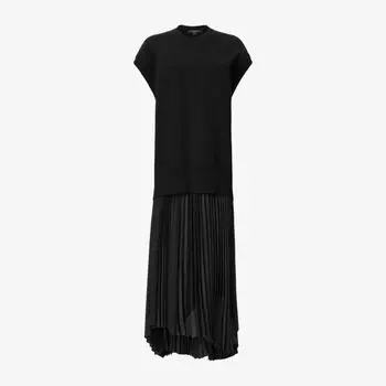 Платье миди Allsaints Leia harley плиссированное, черный