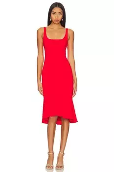 Платье миди Amanda Uprichard Campania, цвет Crimson