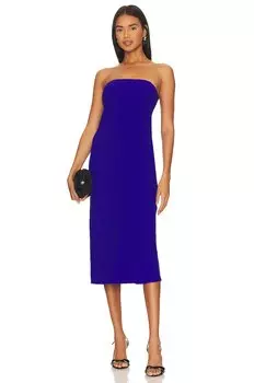 Платье миди Amanda Uprichard X Revolve Shiran Strapless, цвет Lapis