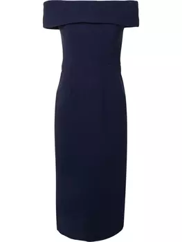 Платье миди Amore с открытыми плечами Rebecca Vallance, синий