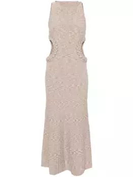 Платье миди Andreas в рубчик Cult Gaia, нейтральный