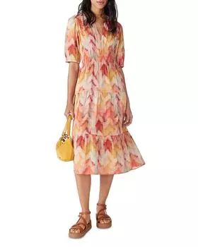 Платье миди Anissa из хлопка с принтом ba&sh, цвет Black