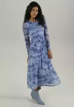 Платье миди Aniston SELECTED из эластичной сетки на трикотажной подкладке - НОВАЯ КОЛЛЕКЦИЯ, серый