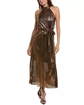 Платье-миди Anne Klein Metallic Halter