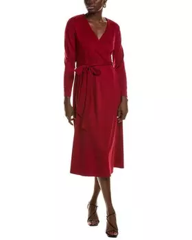 Платье-миди Anne Klein Surplice, красный