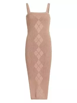 Платье миди Argyle Pointelle NAADAM, розовый