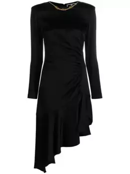 Платье миди асимметричного кроя Elisabetta Franchi, черный