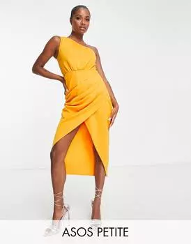 Платье миди ASOS DESIGN Petite, жёлтый