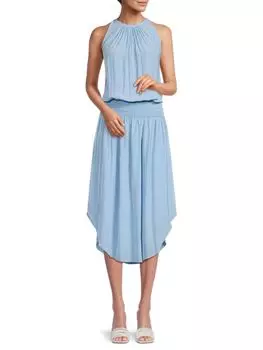 Платье миди Audrey Blouson Ramy Brook, цвет Misty Blue