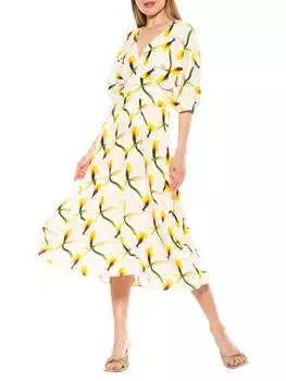 Платье миди «август» Alexia Admor Beige floral