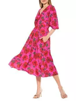 Платье миди «август» Alexia Admor Bright rose