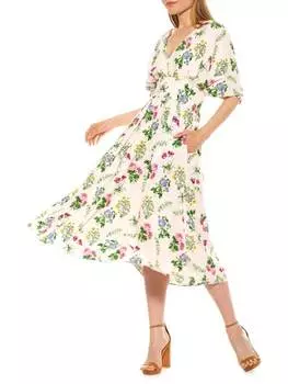 Платье миди «август» Alexia Admor Ivory ditzy