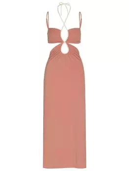 Платье миди Bambuco Viejo Бледно-розовое Johanna Ortiz