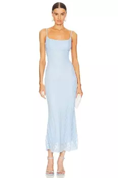 Платье миди Bardot Adoni Mesh, цвет Cornflower