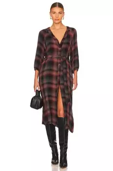 Платье миди Bella Dahl Button Down, цвет Canyon Pucker Plaid