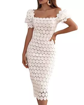 Платье миди Bella Desert, белый